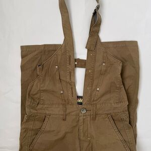 Miss Sixty Brown Cotton Halter Overall Jumpsuit Women's size 30